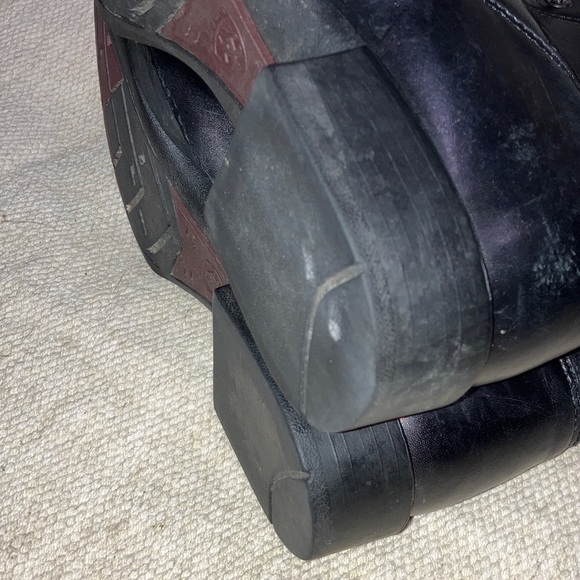 Ariat Men's size 9 wide Black laced Leather heritage kiltie Boots style 32501 - Picture 6 of 16